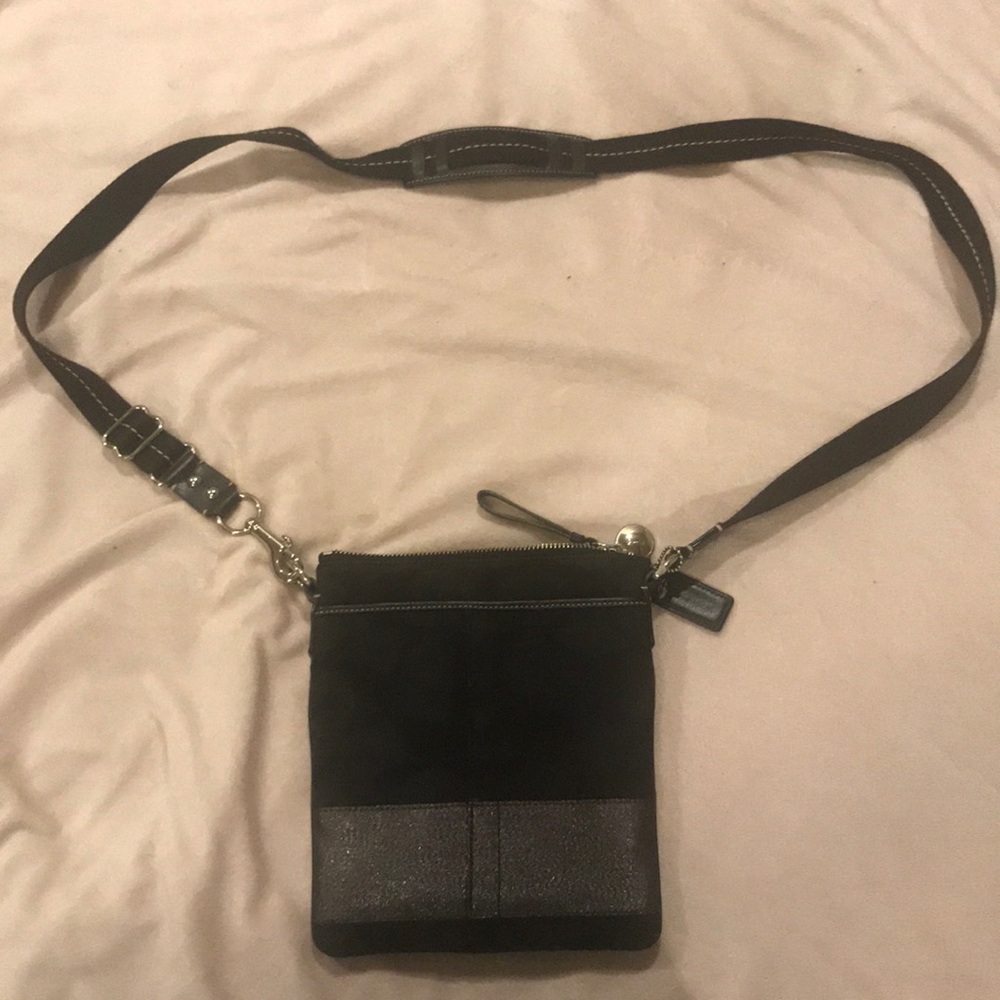 Black crossbody Coach purse